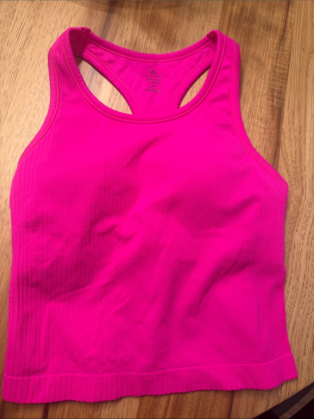 Athletic Racerback Tank Top - Hot Pink